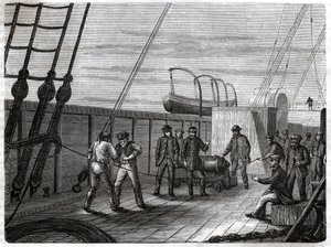 Kablolu telgraf sous marin. Telgraf denizaltı kablosu. by Frederick (attr. to) Barnard