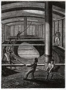 Kablolu telgraf sous marin. Telgraf denizaltı kablosu. by Frederick (attr. to) Barnard