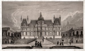 Maison Lafitte Kalesi, yaklaşık 1850 (gravür) by . .