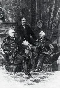 Otto von Bismarck (1815-1898) ve Francesco Crispi (1819-1901) arasında Friedrichsruhe