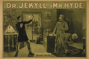 Dr. Jekyll ve Bay Hyde, 1890 dolayları (renkli litografi)