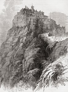 Edinburgh Kalesi, Castle Rock, Edinburgh, İskoçya. by . .