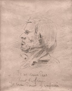 Eugene Delacroix “Ben sondan yana değilim, sonsuzluktan yanayım.” 1850 dolaylarında (çizim) by . .
