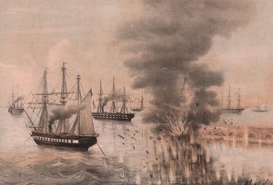 Ancona fenerinin deniz kenarında patlaması, Ancona kuşatması by William Walcutt