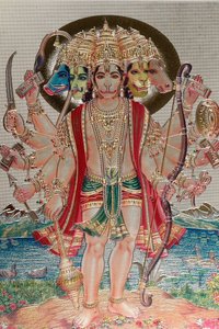 Hanuman, Hindu mitolojisinde maymun tanrısı. by . .