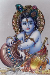 Bebek Lord Krishna. Hindu tanrısı. by . .