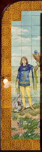 İç görünüm, karo panel, ressam Furcy Ernest Tondeur, uygulayıcı Boch Frères La Louvière by . .