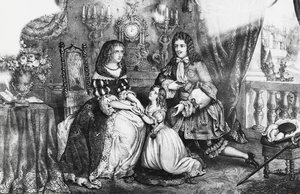 Kral Louis XIV ve kızı, Düşes Louise de La Valliere