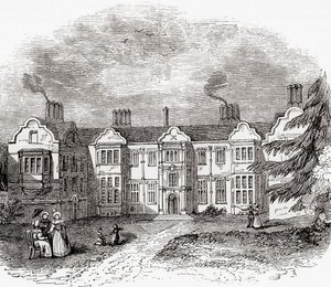 Ladye Place, Hurley, Berkshire, İngiltere, burada 19. yüzyılın başlarında görüldü. by . .