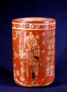 Uaxactun, Guatemala, Tepeu evresinden Maya Cenaze Vazosu (seramik)