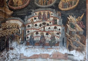 Manastır (manastirea Cozia). Kilise. İç mekan. Duvar resimleri. by . .