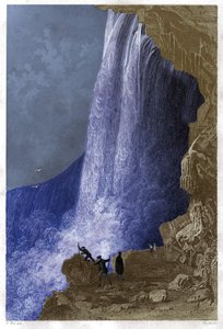 Niagara Şelalesi, ABD. 1860 dolaylarında (Gravür) by . .