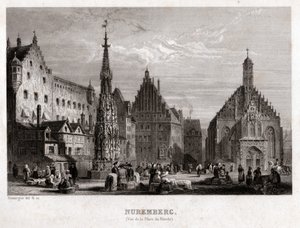 Nürnberg, yaklaşık 1830 (gravür) by . .