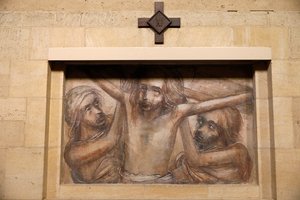 Orval trappist manastırı, Belçika. Kilise. Haç yolu. 11. istasyon by . .