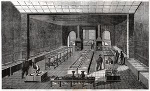 Kuyumculukta çalışanlar. Gümüşhanede çalışanlar. by Frederick (attr. to) Barnard