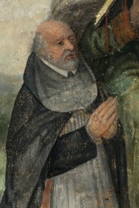 Parish kilisesi (Bizim Leydi Bölge Kilisesi). İç mekan. Koro. Duvar boyama. by . .
