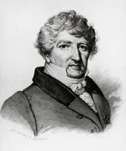 Georges Leopold Chretien Frederic Dagobert Cuvier (1769-1832), Fransız biyolog, gravür portresi by William Walcutt