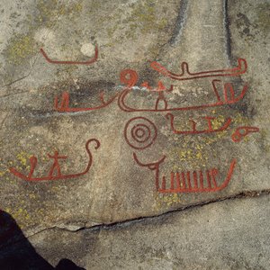 Kaya oymaları, Begby, Norveç. Bronz Çağı.