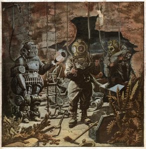 Derin deniz dalgıçları. Çeşitli. by Ferdinand Georg Waldmuller