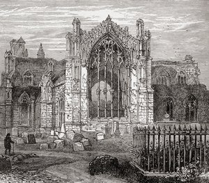 St Mary Manastırı, Melrose, Roxburghshire, İskoç Sınırları, İskoçya. by . .