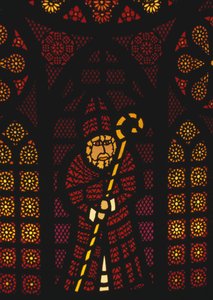 St Nicholas, Kusnacht kilisesinde vitray pencere, Zürih Kantonu, İsviçre by William Walcutt