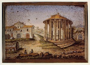 Vesta Tapınağı veya Herkül Victor, mozaik, İtalya by William Walcutt