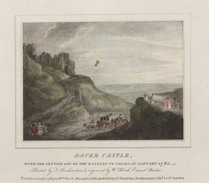 Balonla ilk kanal geçişi, 7 Ocak 1785 by Frederick (attr. to) Barnard