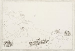 Balonla ilk kanal geçişi, 7 Ocak 1785 by Frederick (attr. to) Barnard