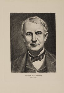 Thomas Alva Edison, Amerikalı mucit, 20. yüzyılın başlarında by Frederick (attr. to) Barnard