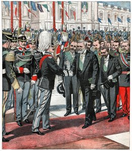 Victor Emmanuel III ve Emile Loubet by . .