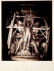 Heykeltıraş Amié Millet, Apollon Taçlandıran Dans ve Şiir ile, Bronz st için tam ölçekli alçı model by Delmaet and Durandelle