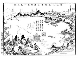 Omi Hakkei tüm görünümler tek sayfada by Hiroshige