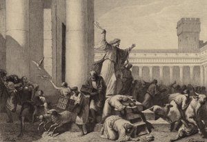 İsa, Para Değiştirenleri Tapınaktan kovuyor