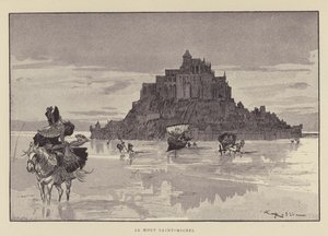 Mont Saint Michel by after Albert Robida