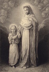 Çocuk İsa ve Annesi by after Albert Robida