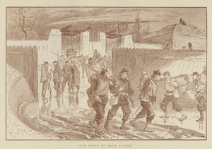 Bir Porte De Paris Kuşatması by after Albert Robida