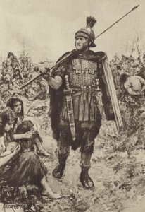 Tarladaki Esirleri koruyan bir Lejyoner by after Amedee Forestier