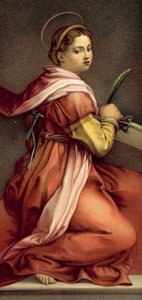Aziz Katherine (kromolitho) by Andrea del (after) Sarto