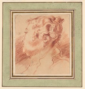 Kadın Başı Çalışması by after Antoine Watteau