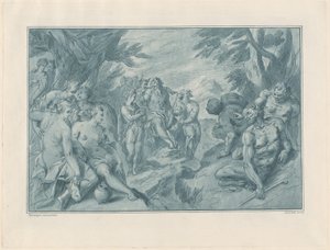 Apollo ve Pan Arasındaki Müzik Yarışması by after Bartholomaeus Spranger Andrea Scacciati