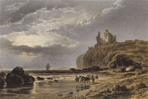 Tantallon Kalesi (kromolitho)