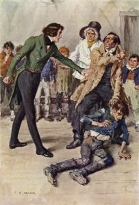 Nicholas Nickleby için İllüstrasyon by after Charles Edmund Brock
