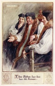 Bu öğleden önce üç Piskopos buradaydı. by after Charles Edmund Brock