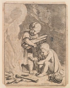Ateş yakan çocuklara by after Cornelis Holsteyn