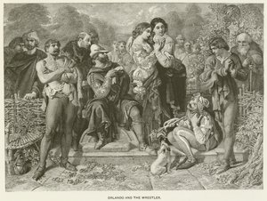 Orlando ve güreşçi by after Daniel Maclise