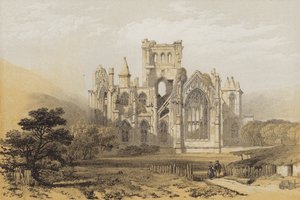 Doğudan Melrose Manastırı (chromolitho)