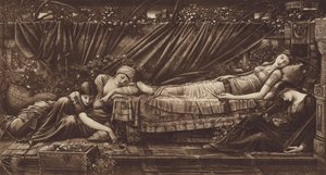 Uyuyan güzel by after Edward Coley Burne Jones