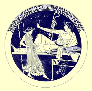 Dans eden kız ve şölen gençleri, J. E. Harrison ve D. S. MacColl