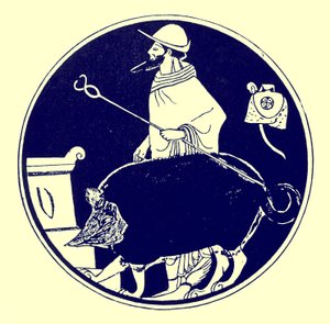 Hermes ve maskeli köpek, J. E. Harrison ve D. S. MacColl