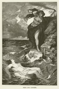 Kahraman ve Leander by after Ferdinand Keller